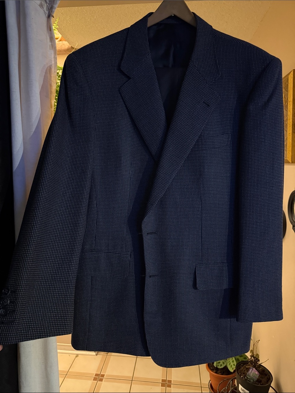 Ermenegildo Zegna Navy Textured Suit